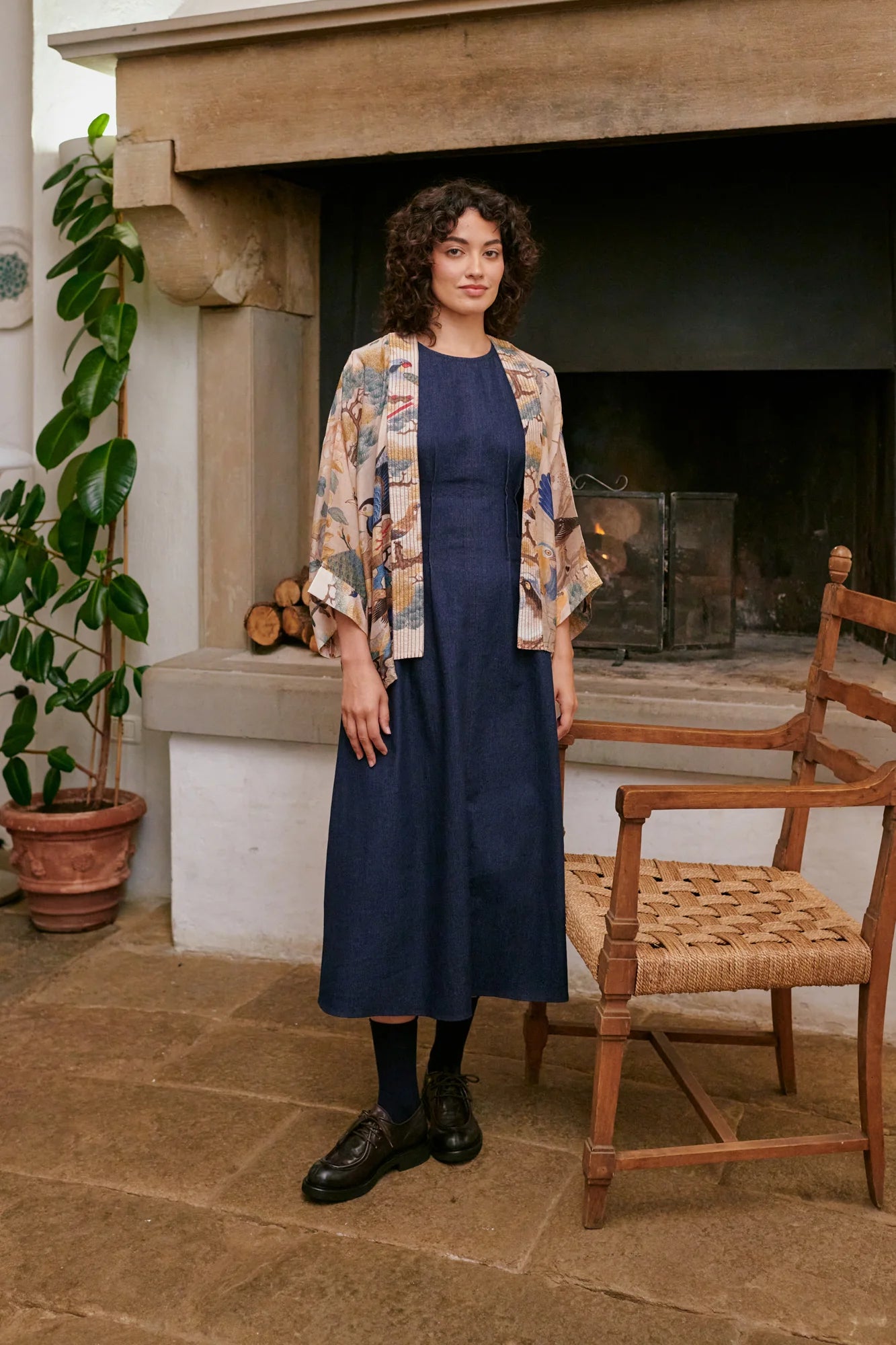 One Hundred Stars - Hummingbird Nude Kimono
