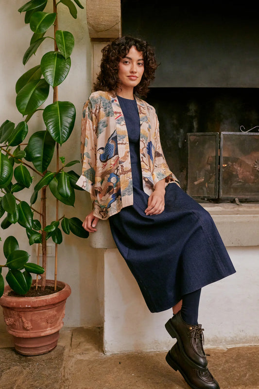 One Hundred Stars - Hummingbird Nude Kimono