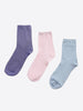 Numph Glitter Socks Multi Box - Violet Blue & Pink