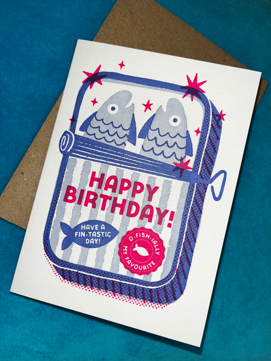 Happy BIrthday Sardines Card