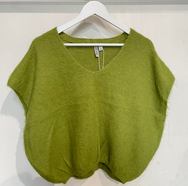 PIECES - PCALLIE KNITTED VEST Woodbine/Melange