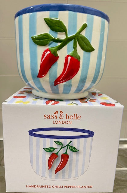Sass & Belle - Handpainted Chilli Pepper Planter