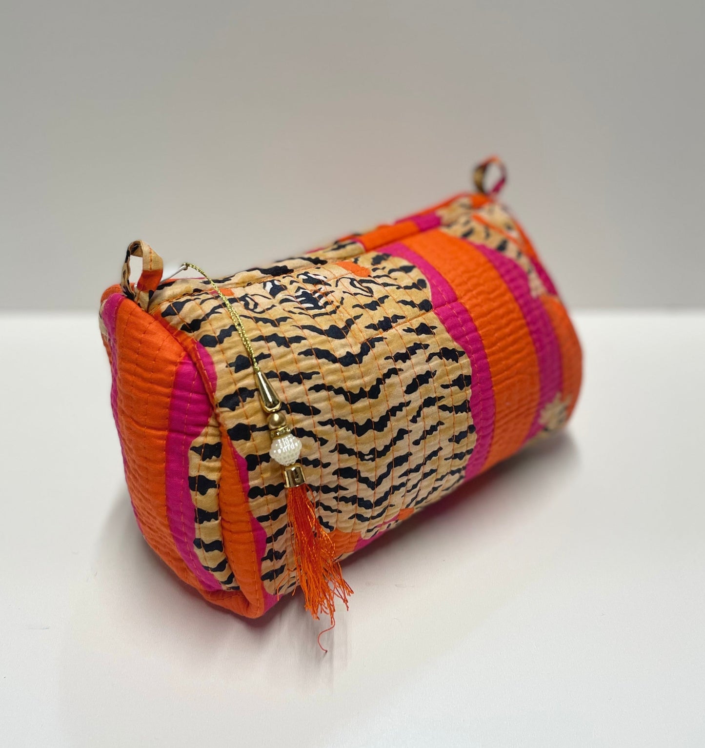 CYC Tibetan Tiger Orange Cotton Wash Bag - Large