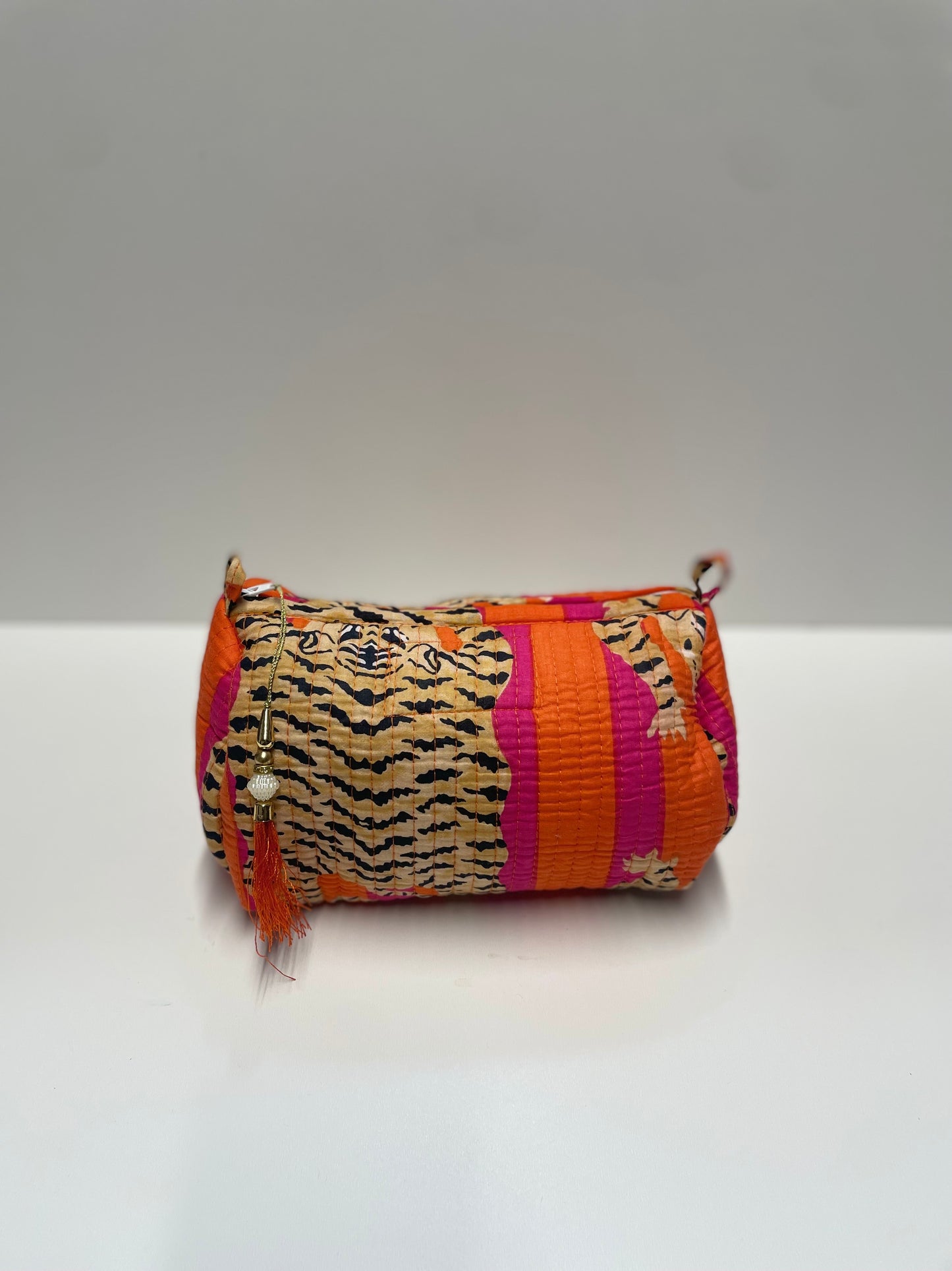 CYC Tibetan Tiger Orange Cotton Wash Bag - Large