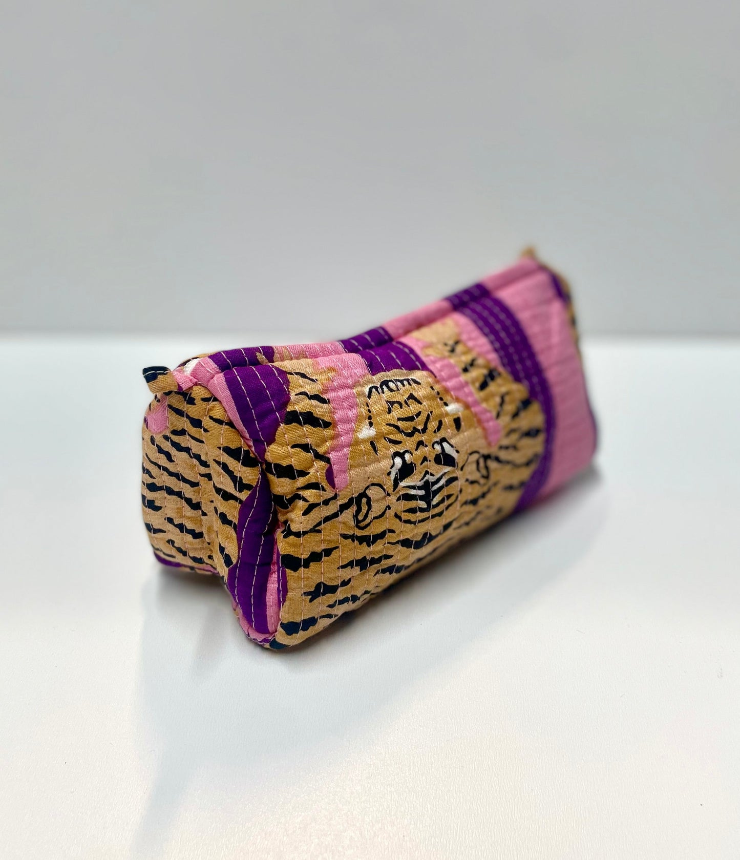 CYC Tibetan Tiger Purple Cotton Wash Bag - Small