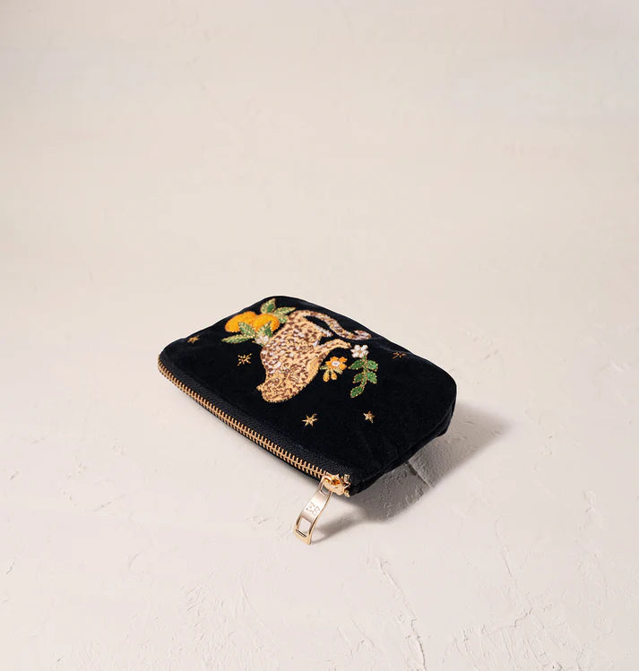 Elizabeth Scarlett Tropical Jaguar Coin Purse - Charcoal