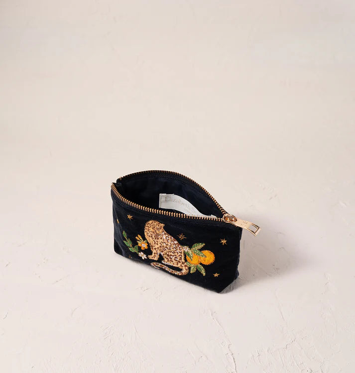 Elizabeth Scarlett Tropical Jaguar Coin Purse - Charcoal