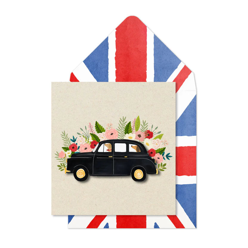 London Taxi Floral Card
