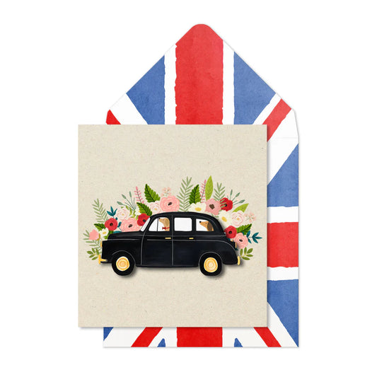 London Taxi Floral Card