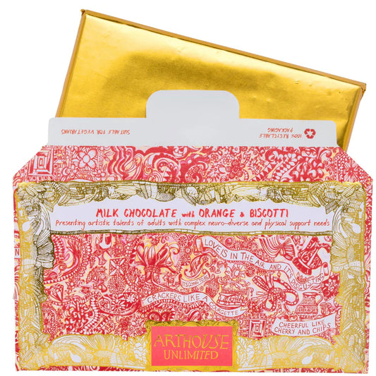 ARTHOUSE Unlimited - Milk Chocolate Bar with Orange and Biscotti