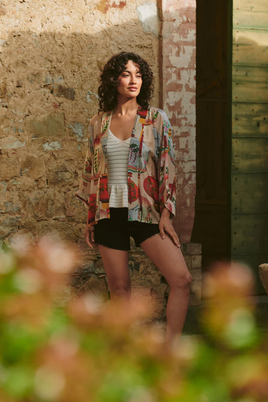 Lanterns Red Kimono - One Hundred Stars