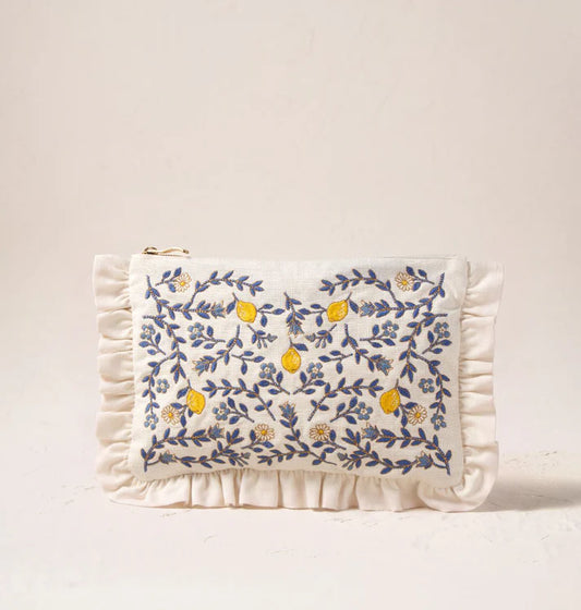 Elizabeth Scarlett - Lemon Garden Frill Pouch