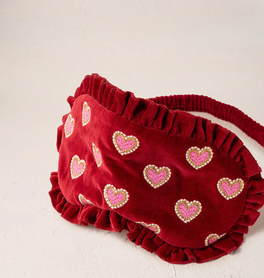 Elizabeth Scarlett - Love Hearts Frill Eye Mask