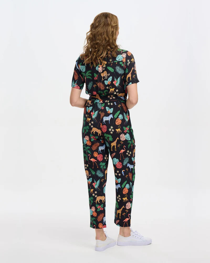 SugarHill Brighton Madison Tropical Safari Jumpsuit - Black