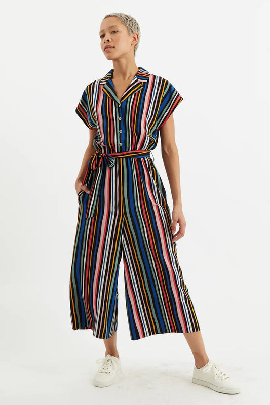 Louche Mafalda San Jose Cropped Jumpsuit - Stripe