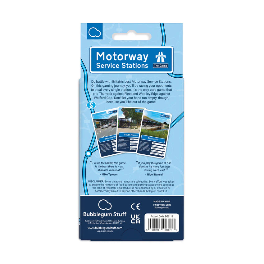 Motorway Service Stations - Card Game