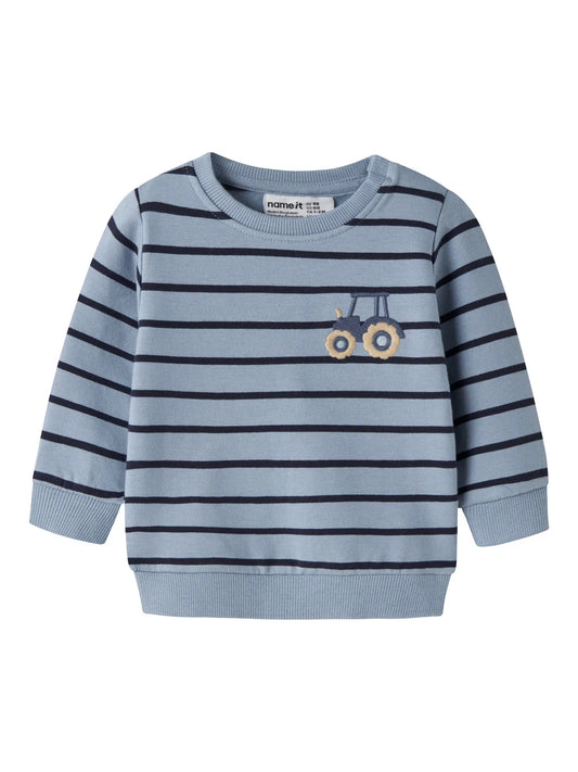 name it - Blue Organic Cotton Sweatshirt