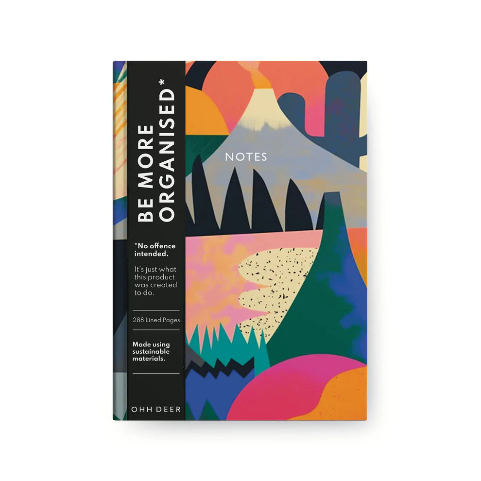 Ohh Deer Linen Notebook - Volcanic Abstract
