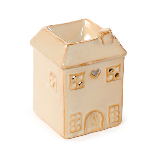 Eden Small Beige House Shaped Oil Burner