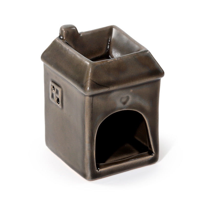 Eden Small Olive green House Shaped Oil Burner