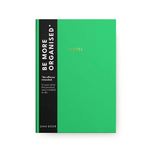 Ohh Deer Linen Notebook - True Green