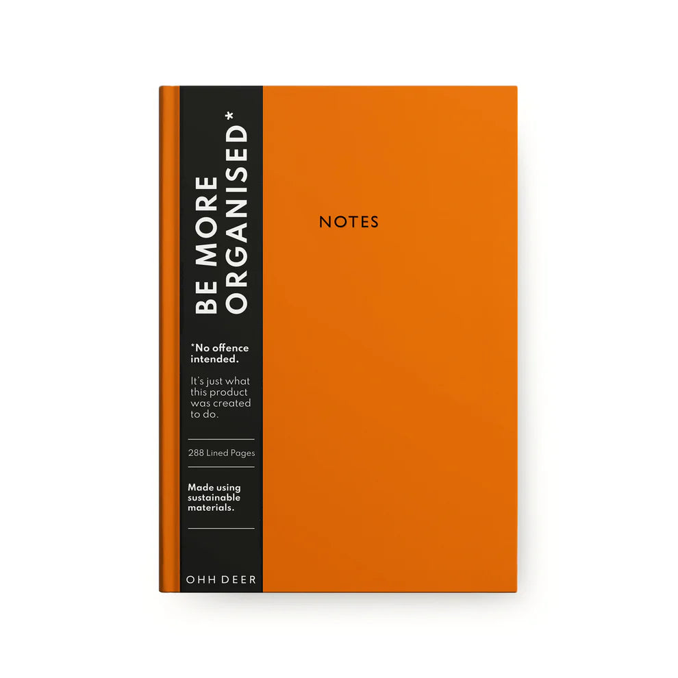 Ohh Deer Linen Notebook - Burnt Orange