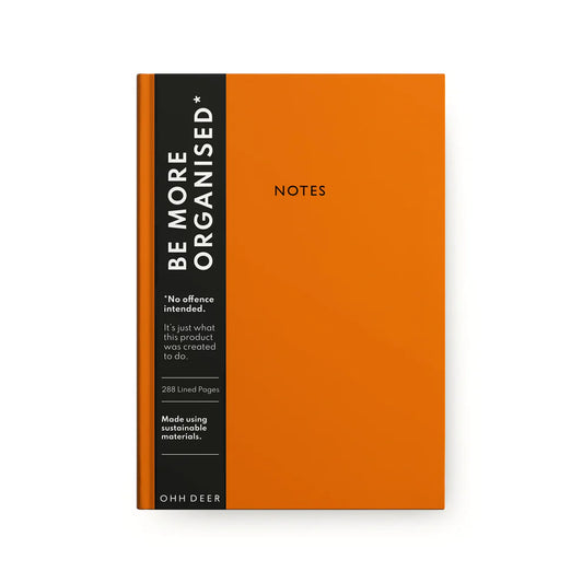 Ohh Deer Linen Notebook - Burnt Orange