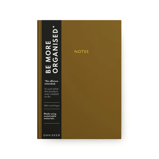 Ohh Deer Linen Notebook - Khaki