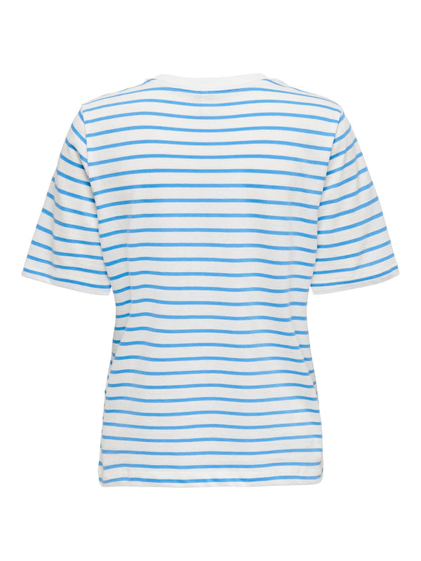 Only La Pomme Short Sleeve T-shirt - Azure/Blue