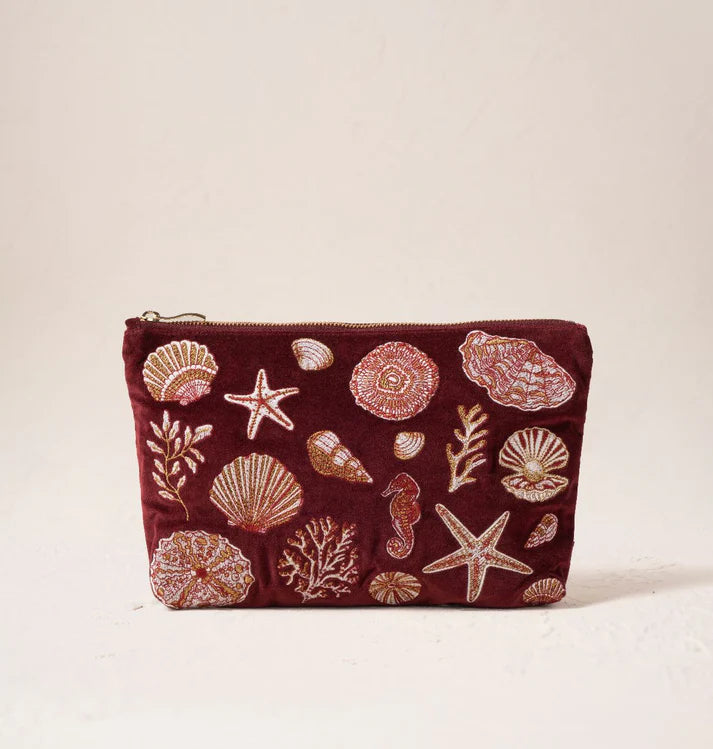 Elizabeth Scarlett - Ocean Treasures Velvet Everyday Pouch