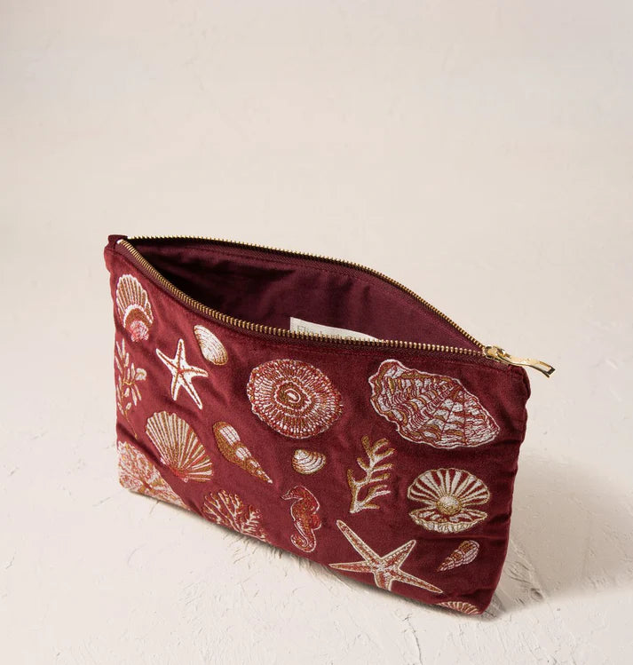 Elizabeth Scarlett - Ocean Treasures Velvet Everyday Pouch