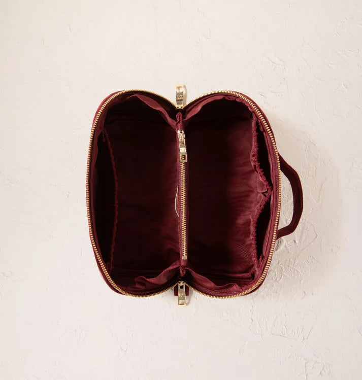 Elizabeth Scarlett - Ocean Treasures Velvet Open Flat Makeup Bag