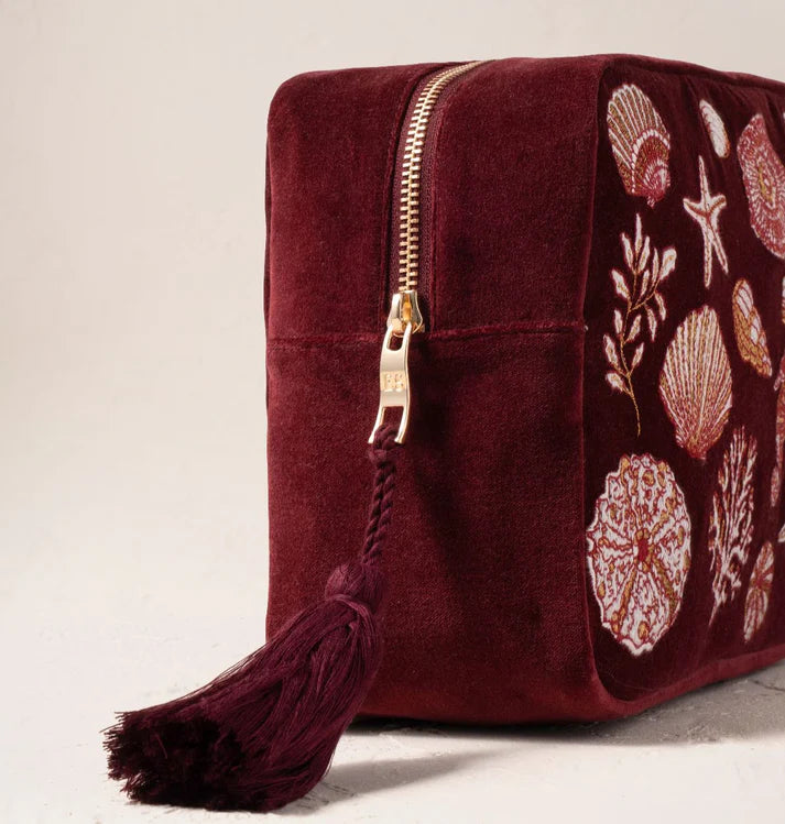 Elizabeth Scarlett - Ocean Treasures Velvet Wash Bag