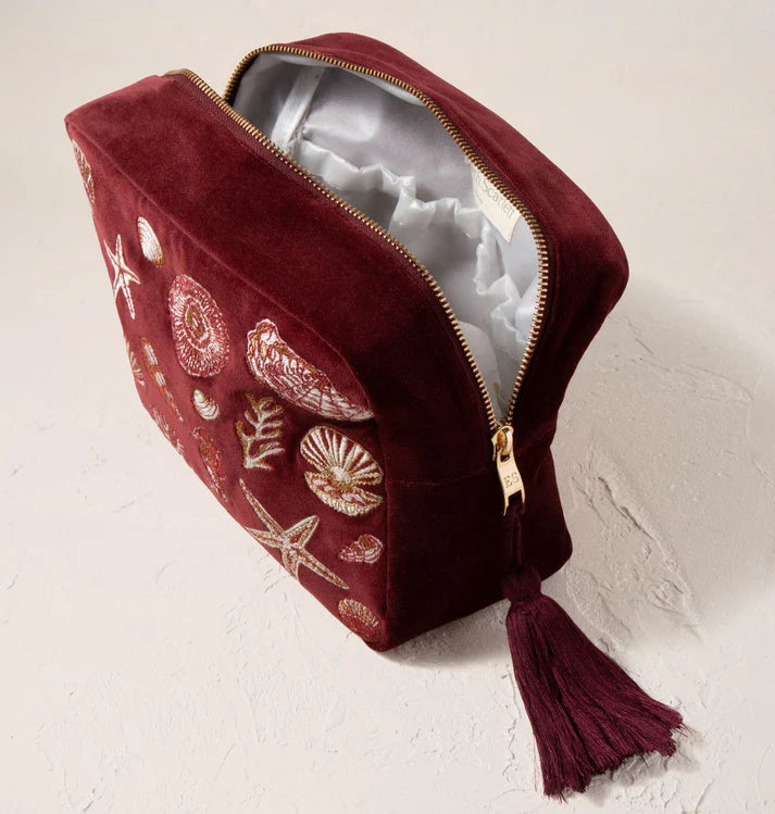 Elizabeth Scarlett - Ocean Treasures Velvet Wash Bag