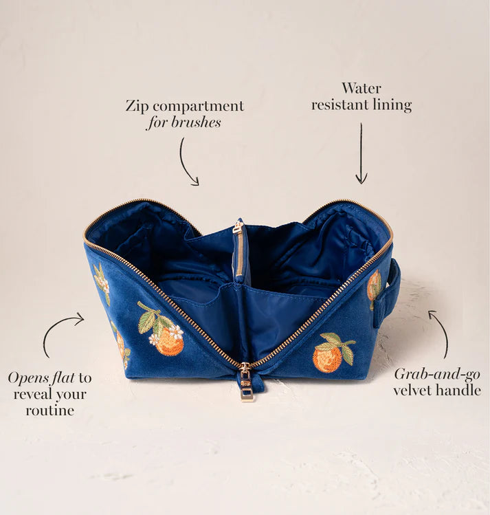 Elizabeth Scarlett - Orange Blossom Open Flat Makeup Bag