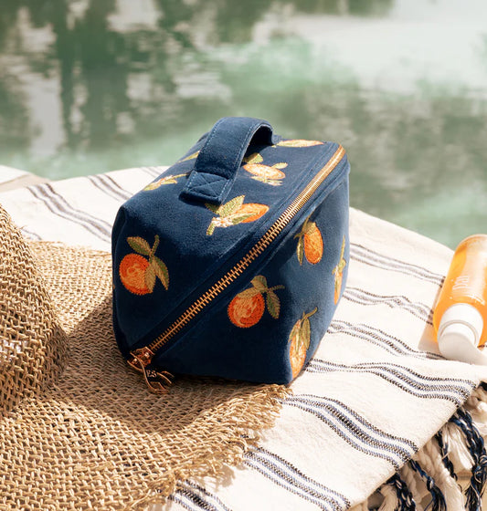 Elizabeth Scarlett - Orange Blossom Open Flat Makeup Bag