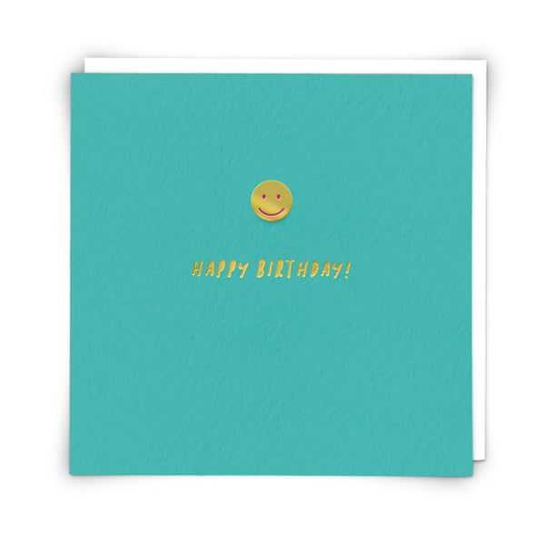 Smiley Birthday Card - Smiley Face Pin