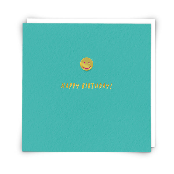 Smiley Birthday Card - Smiley Face Pin