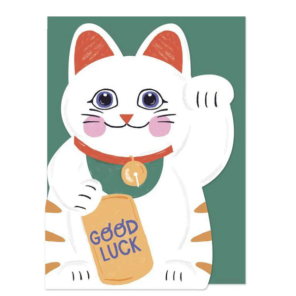 Good Luck Neko Cat Card
