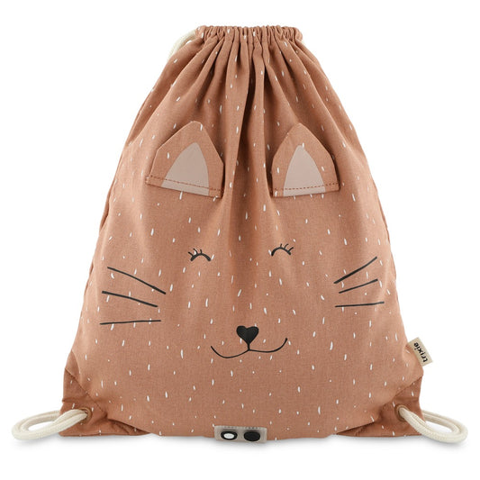 Trixie Drawstring Bag - Cat