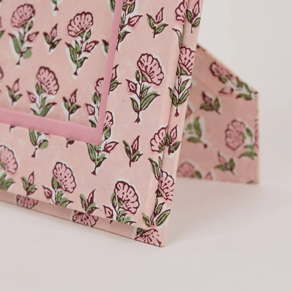 Paper Mirchi - Block Printed Picture Frame (Pink 4x6)