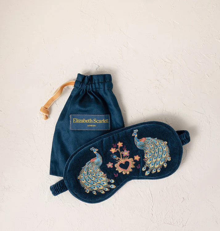Elizabeth Scarlett - Peacock Floral Eye Mask