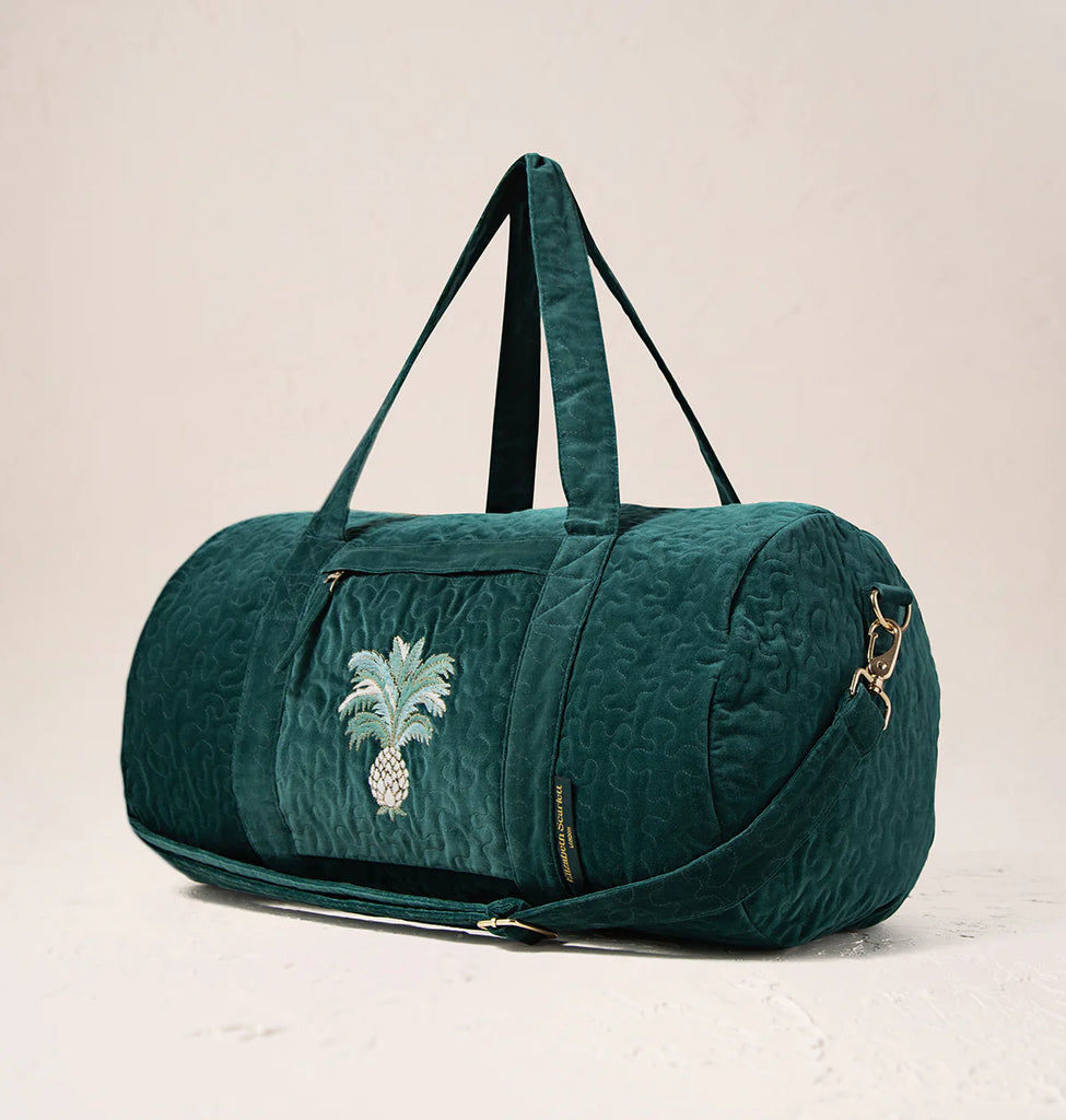 Elizabeth Scarlett Pineapple Overnight Bag  - Emerald