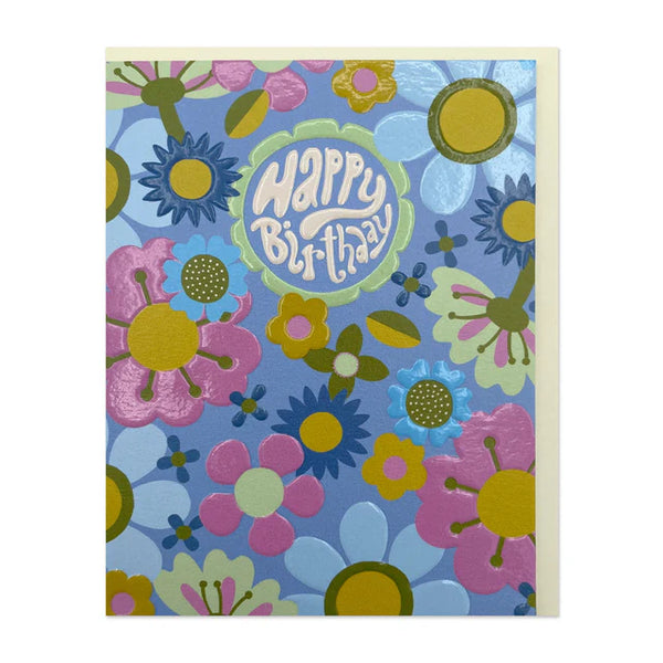Happy Birthday Light Floral Card