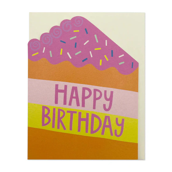 Happy Birthday Die-Cut Cake Card