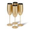 Oak & Steel Matte Gold Champagne Flutes - Set of 4