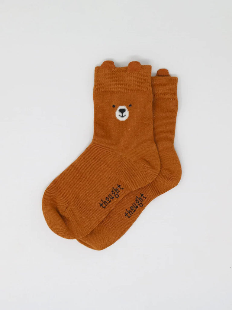 Kids Bamboo Animal Socks In A Bag - Harvest Orange