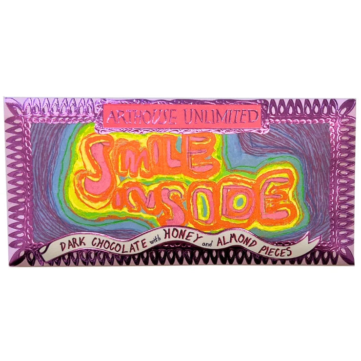 ARTHOUSE Unlimited - Joy Sized: Smile Inside, Dark Chocolate with Honey & Almond Pieces