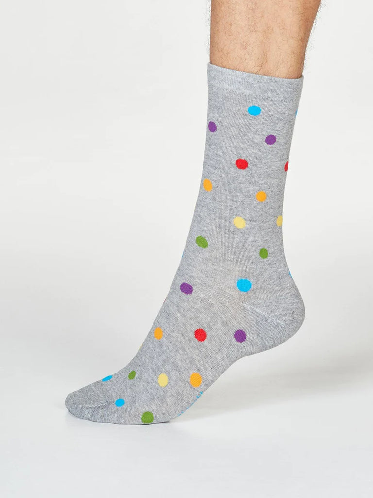 Men's Organic Cotton Rainbow Spots Socks