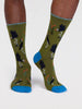 Thought Men's Gino Bamboo Heron Bird Socks - Moss Green